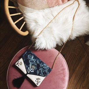 Francesca’s Crossbody Jeweled Tassel Purse